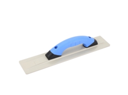 Desempenadeira de gesso 405x80mm com cabo ergonômico de borracha, desempenadeira plana para acabamento, ferramenta manual para construção.