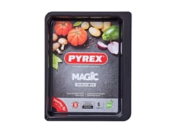 Assadeira retangular antiaderente mágica em aço 35 x 26 cm PYREX