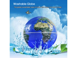 Globo Flutuante com Base Led em C para Decoração e Educação