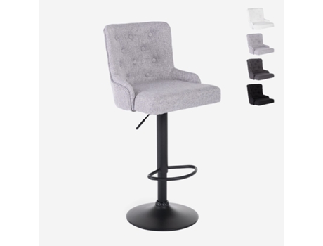 Banco de bar ajustável para cozinha, tecido moderno, Scranton Superstool