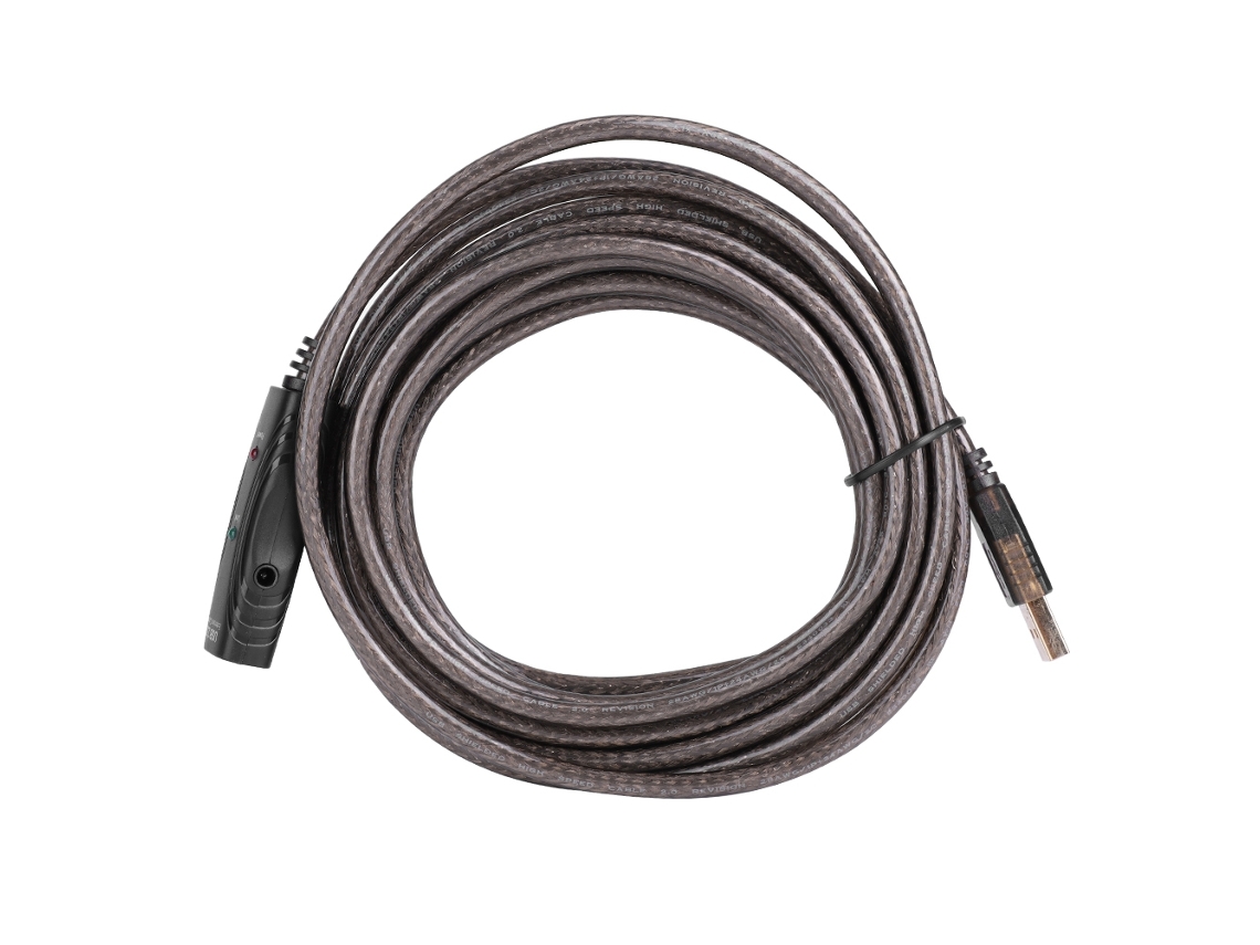 Cabo De Extensão Usb 2.0 Com Chips De Amplificação De Sinal, Suporta 480 Mbps, 5m