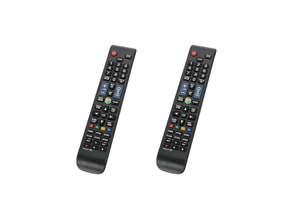 2 Controles Remotos De Substituição Bn59-01198q Para Smart Tv Samsung Ue40ju6445k Ue55ju6445k T32e390sx