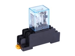 Relé de Potência com Bobina de Ajuste Automático Dpdt 8 Pinos Jqx 13f Hh62p L 2no 2nc Base Ptf08a Dc24v