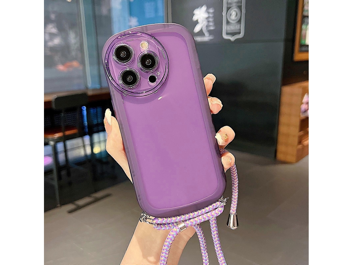 Capa De Tpu Candy Colors Com Cordão Para Iphone 13 Pro Max