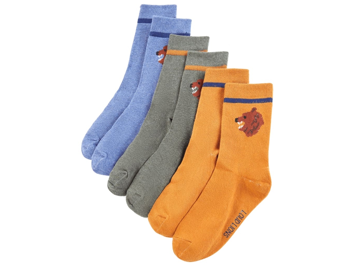 Meias Para Criança 5 Pares Ue 30-34