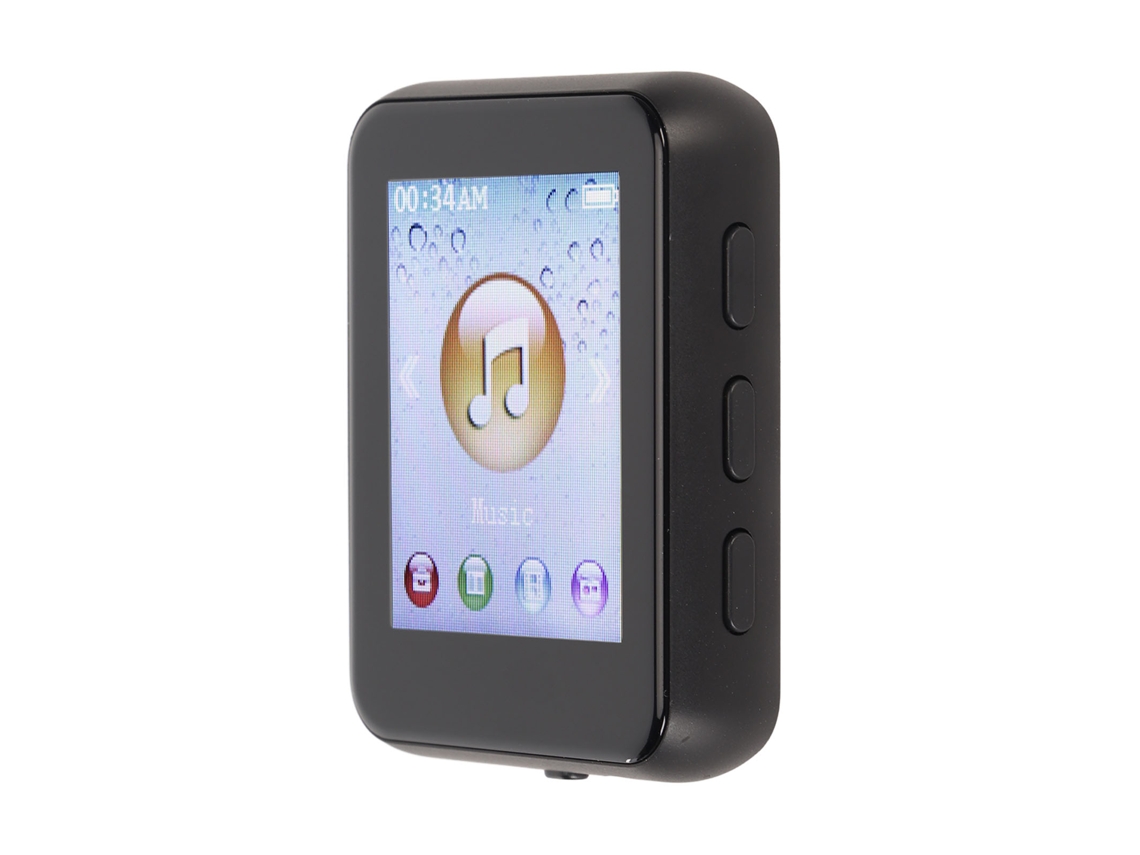 Mp3 Player Bluetooth Hifi Lossless 1,8 Polegadas Tela Sensível Ao Toque Suporte Para Gravação 8g Mp3 Player Com Alto Falante E Book Preto Brilvibera