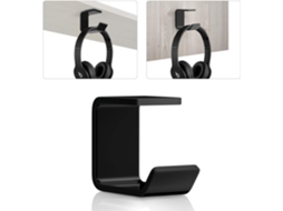 VYLARA Suporte Para Fones De Ouvido Sob A Mesa Em Alumínio Extrudado, Aparência Elegante E Durável Para Uma Mesa Limpa E Com Economia De Espaço