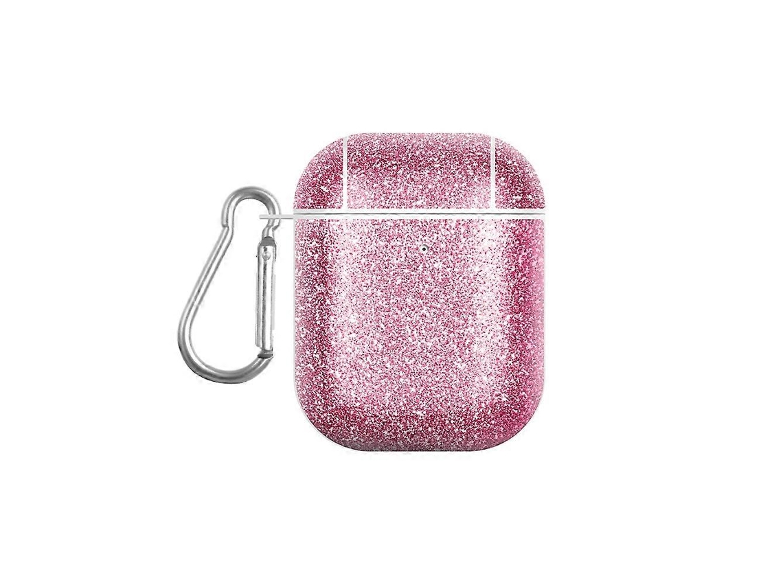 Camada para fone de ouvido Tws em policarbonato com textura Pele e Glitter. GIECY