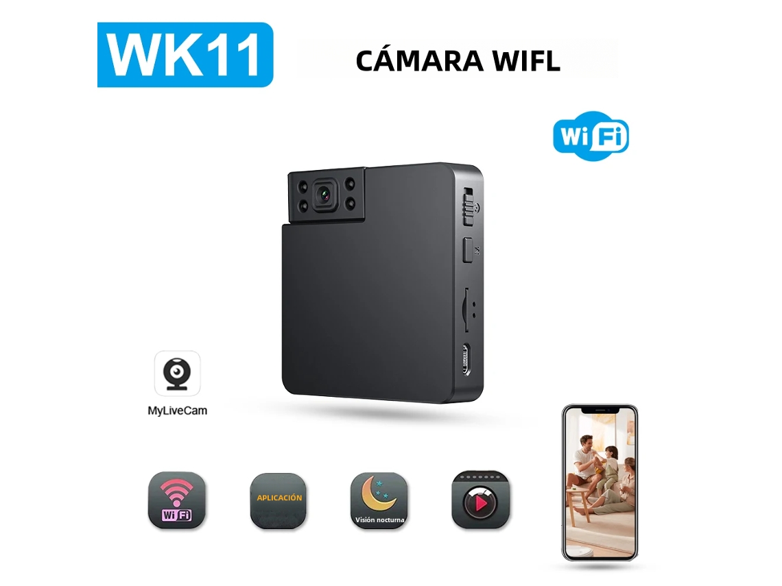 Câmera De Vigilância Residencial Sem Fio, Mini Câmera Wi-fi