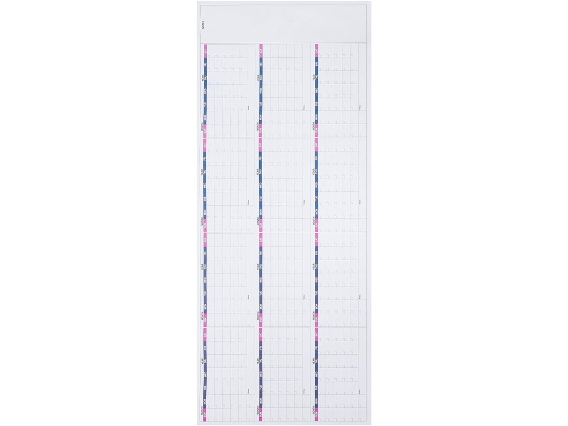 Calendário De Parede Mensal Grande, À Prova Dágua E Com Superfície Para Escrita Com Marcador De Quadro Branco, Com Gokoco