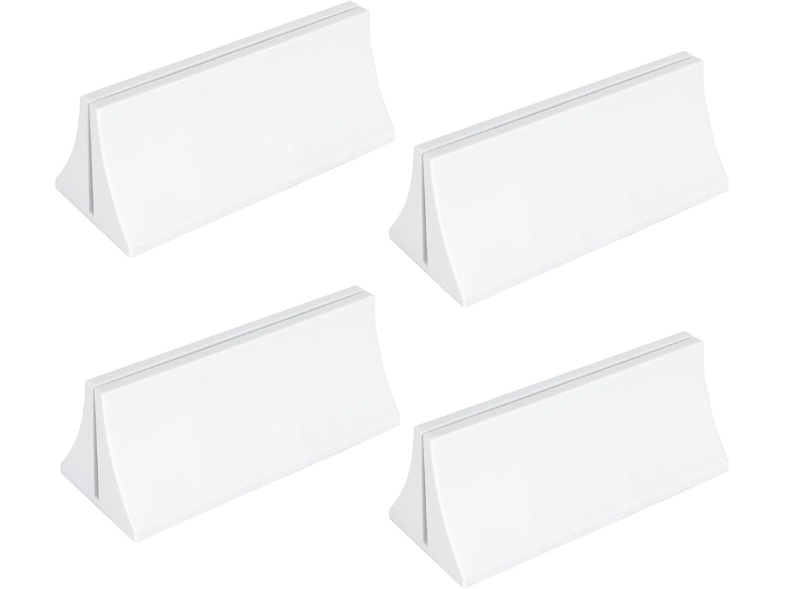 Divisória de mesa Grampo em plástico ABS branco, 4 unidades.