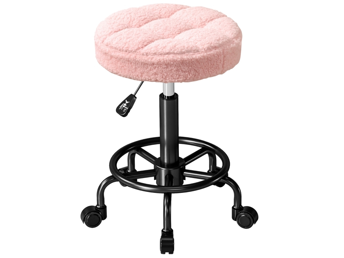 Banco giratório, altura 50-66cm, 360°, para escrivaninha Beleza/sala de estar, cor rosa