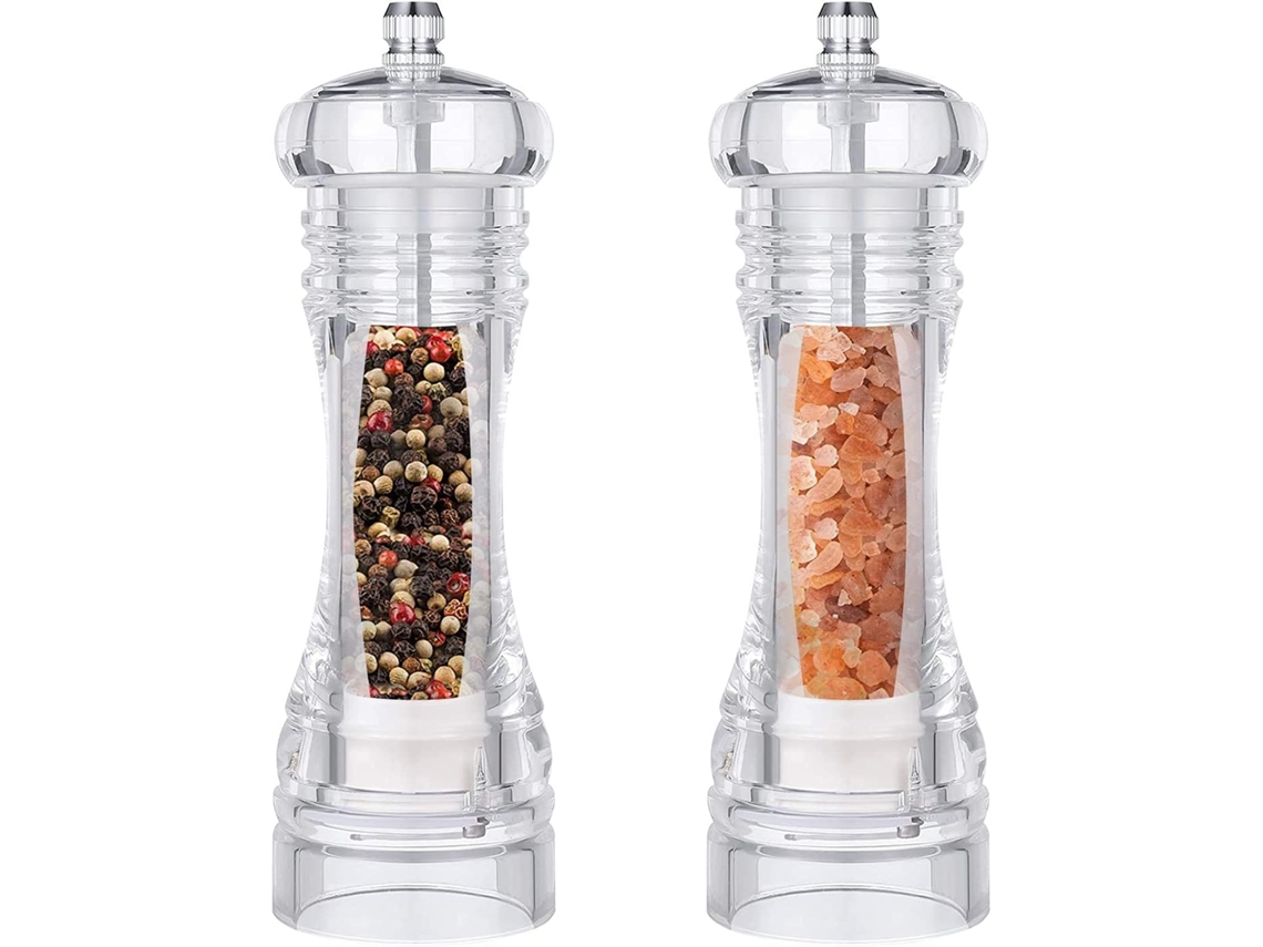 Moedor de Sal e Pimenta, Conjunto 2 Peças, Ajustáveis AQUAFORGE