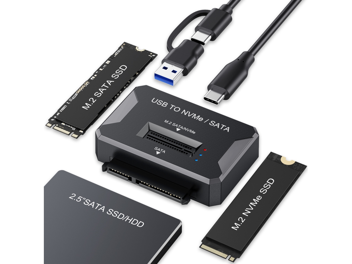 Adaptador Usb Para Sata Para Caixa M.2 Nvme, Para Hdds/ssds Sata De 2,5", 10 Gbps, Plug And Play. Hexinyigjly