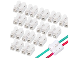 100 Conectores de Fio de Mola Ch 2, Conectores de Cabo 250v 6a, para Cabos 20 12 Awg