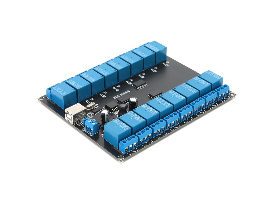 Aetheria módulo de Relé 16 Canais Usb Controlado 9 36v Spdt Isolamento Óptico 10a/250v
