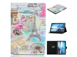 Capa De Couro Com Aba Horizontal E Desenho Colorido Para Lenovo Tab M10 Tb-x605f / X505, Com Suporte E Compartimento Para Cartão.