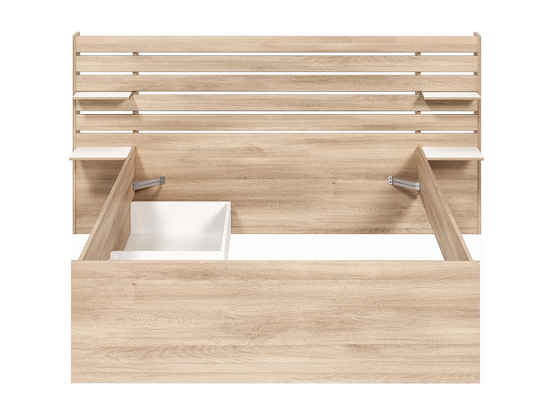 Estrutura De Cama Tenalia Vente-unique Natural Claro 140 X 190 Cm, 140 X 200 Cm - Sem Colchão - Sem Estrado