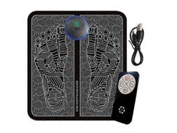 Tapete Massageador Elétrico Remoto Para Os Pés Com Ems, Estimulador Muscular, Almofada Dobrável Pés, 8 Modos E 19 Níveis De Intensidade P