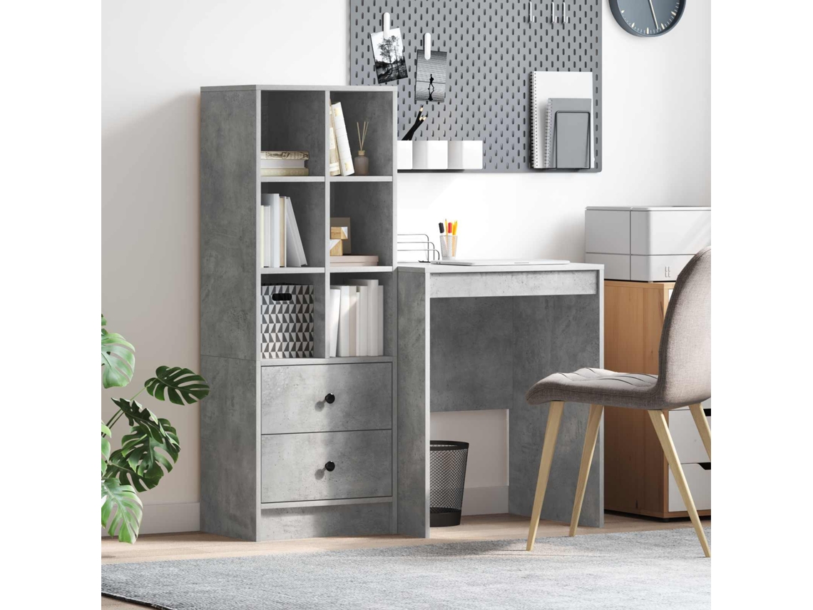 Vidaxl Mesa Cinzento 105,5 X 50 X 127 Cm 2 Unid.