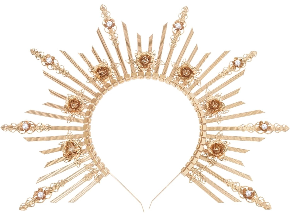 Tiara de coroa com halo para festa SFUSHOS