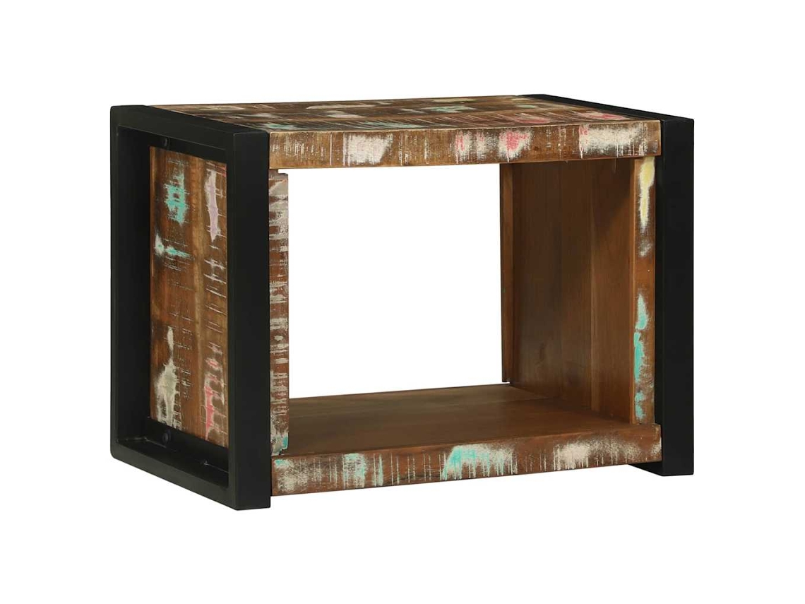 Vidaxl Cubo De Parede Castanho Madeira Reforçada Sólida
