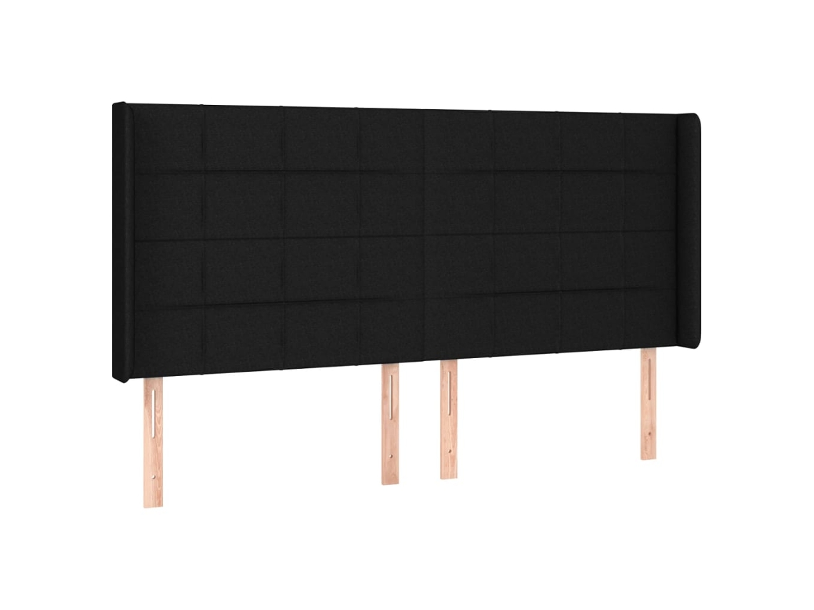 Headboard, Headboards Vidaxl Preto Tecido (163 X 16 X 118/128 Cm)