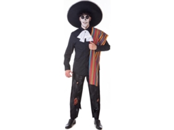 Fato de Señor Catrín Mariachi com poncho para homem