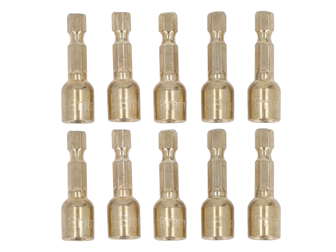 10 Peças Adaptador De Broca Hexagonal Magnético 1/4 Polegada, Portabrocas Extensível De 8mm Para Furadeira