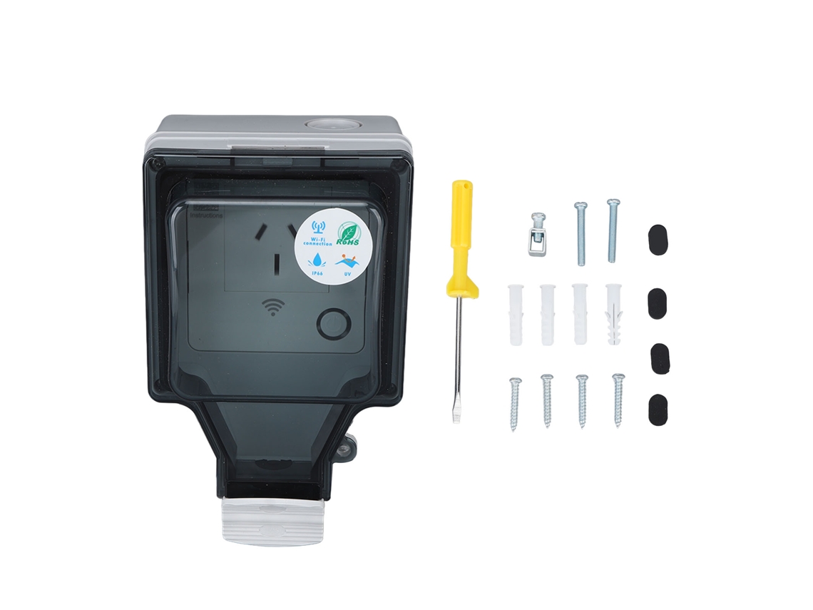 Tomada Inteligente Wifi IP66 à Prova D'água com Controle via App 15A Tuya Smart S/MARCA