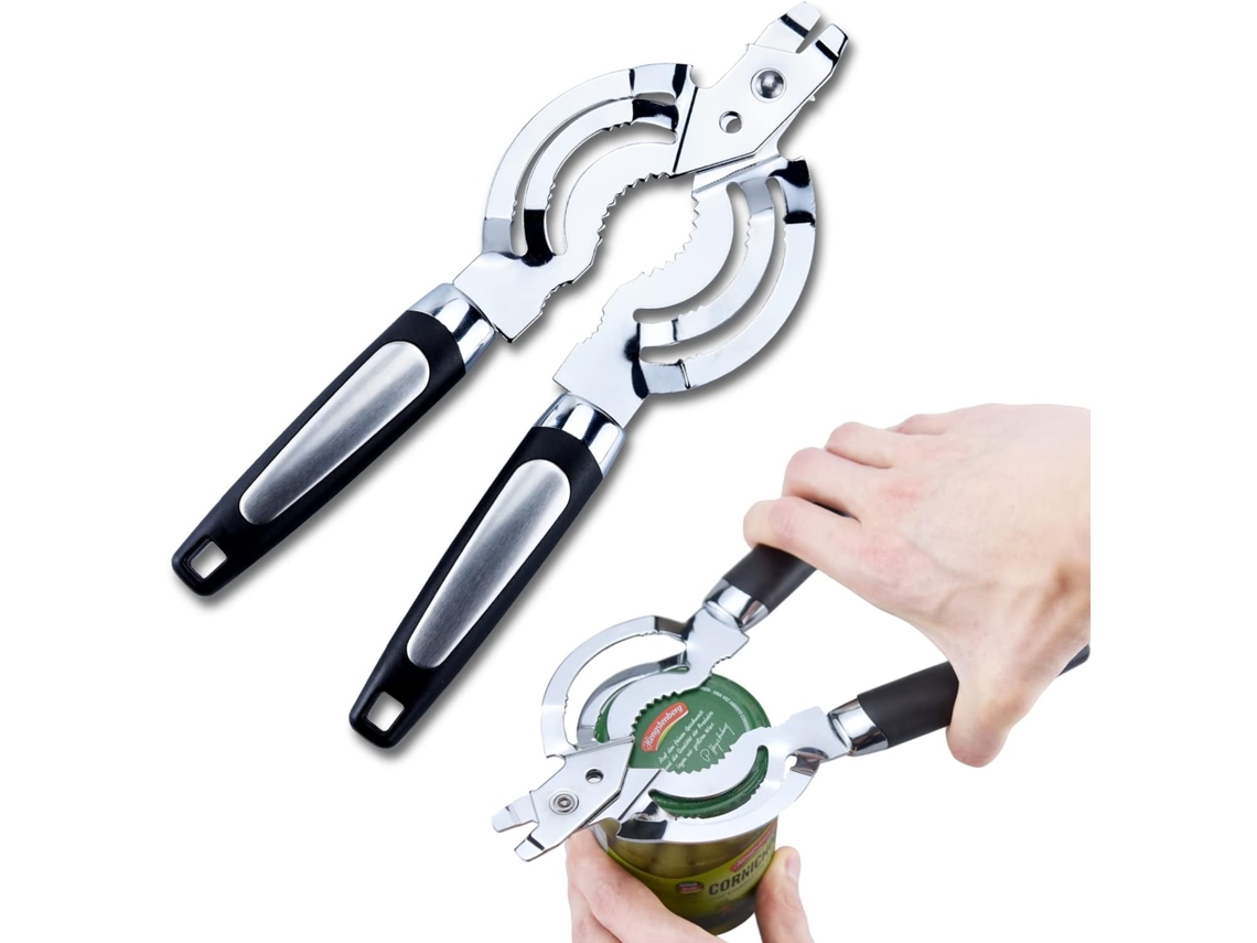 Abridor Garrafas – Abridor Latas – Abridor Multifunções – Para Garrafas Cerveja – Aço Inoxidável – Preto