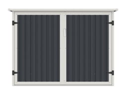 Abrigo de Metal VENTE-UNIQUE.PT (203x198x157 cm - - Cinzento)
