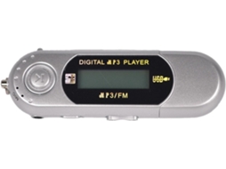 Reprodutor de MP4/MP3 USB 2.0 com 4 funções de gravação de vídeo, prateado