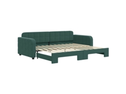 Daybed With Trundle, Daybeds With Trundles Vidaxl Verde Veludo (90 X 200 Cm)