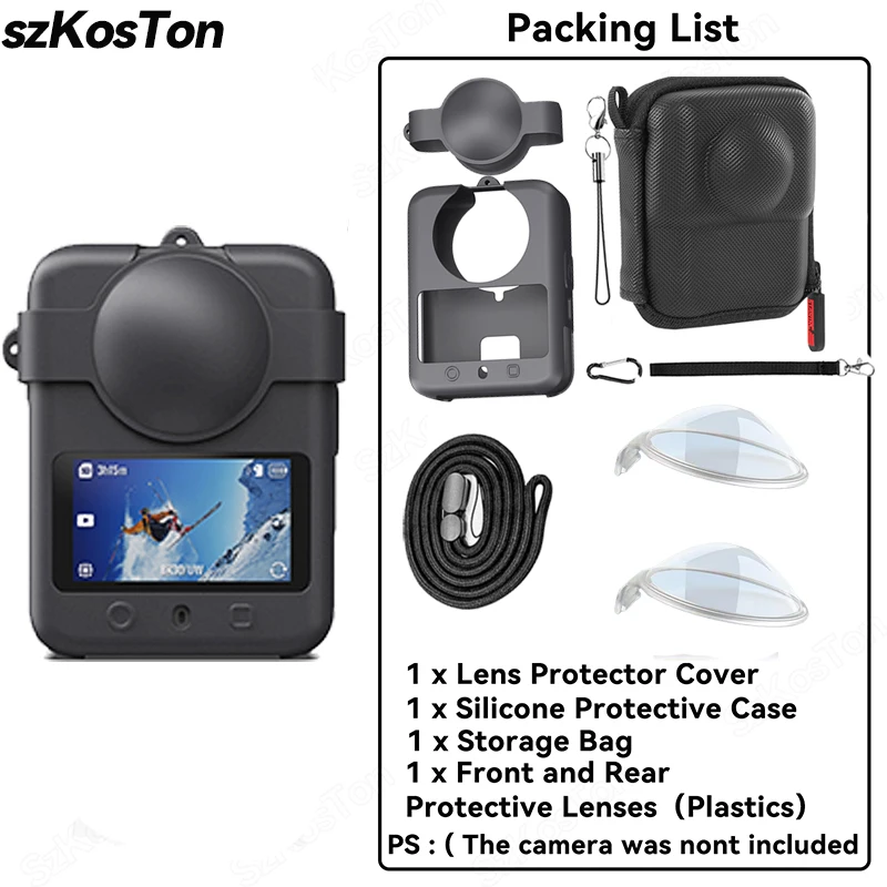 Capa Protetora De Silicone Antirriscos Para Dji Osmo 360 Style E