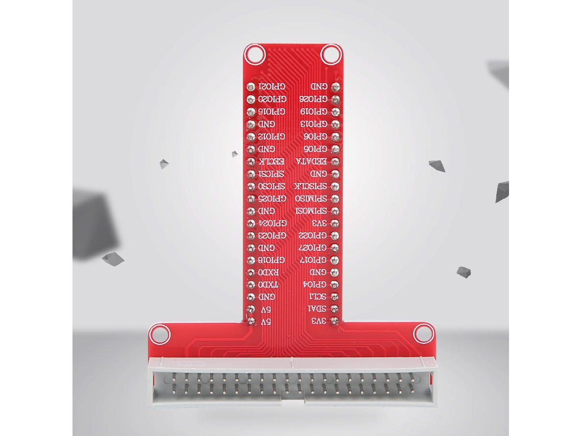Laxiscreed 2 Placas De Expansão Gpio T-shaped 40 Pines Compatível Com Raspberry Pi 1b/2b/3b