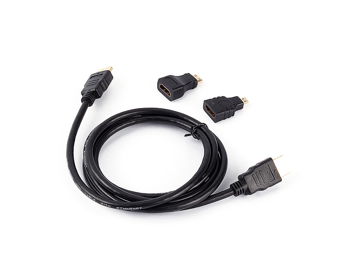 Adaptador Conversor Hdmi Para Mini/micro Hdmi 3-em-1 1.5m V1.4 Gold Para Xbox 360 Ps3