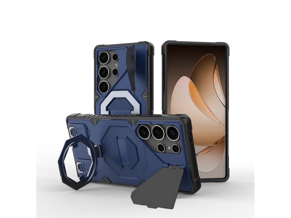 Capa De Telemóvel Zruxe Compativel Com Samsung Galaxy S25 Ultra 5g (magsafe - Suporte - Alça - Azul Safira)