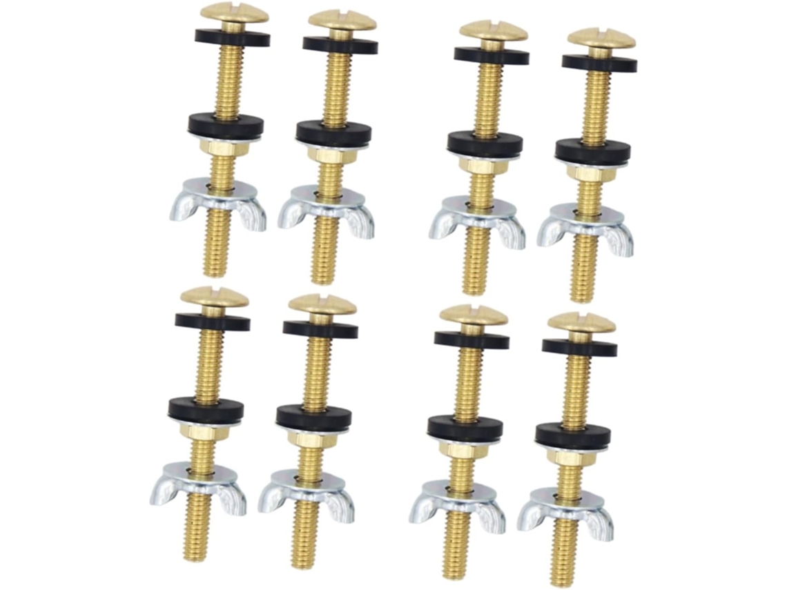 Kit Com 4 Parafusos De Aço Inoxidável Para Assento Sanitário (2-4) Para Caixa Acoplada.