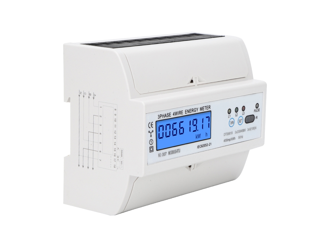 Laxiscreed Medidor De Energia Trifásico Lcd Com Retroiluminação Para 380v De Alta Precisão