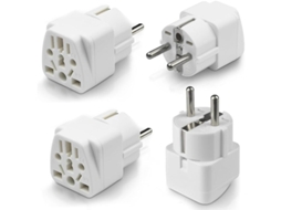 Adaptador de Viagem Universal Compatível com o Padrão Redondo Europeu AQUAFORGE (4 Peças)