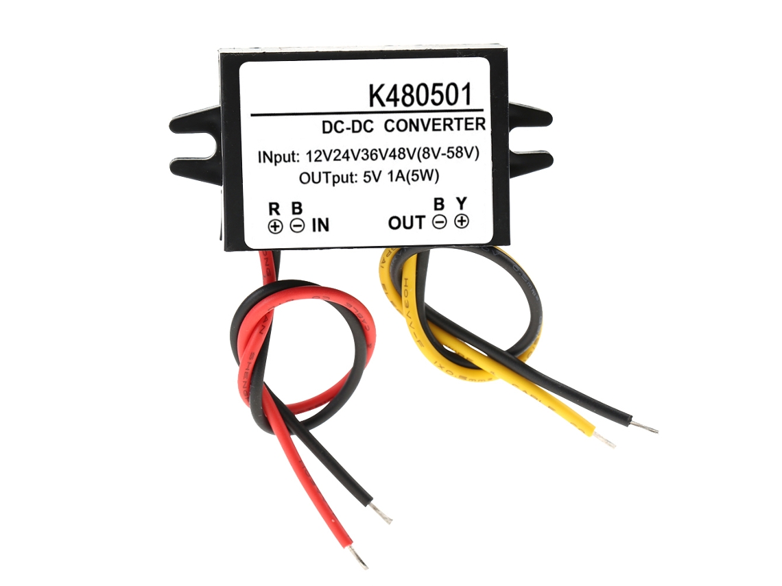 Módulo Conversor Dc dc Buck Step Down 12v/24v/36v/48v para 5v 1a Fonte de Alimentação