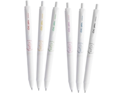 Conjunto De 6 Canetas Esferográficas Decorativas Com Tinta Gel E