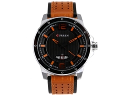 Relógio masculino de moda com mostrador redondo, analógico, quartzo, ideal para presente. 6