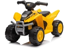 Cat Electric Kids Quad 1 A 3 Anos – Veículo Oficialmente Licenciado Com Bateria De 6v Com Faróis &amp; Buzina Led – Amarelo