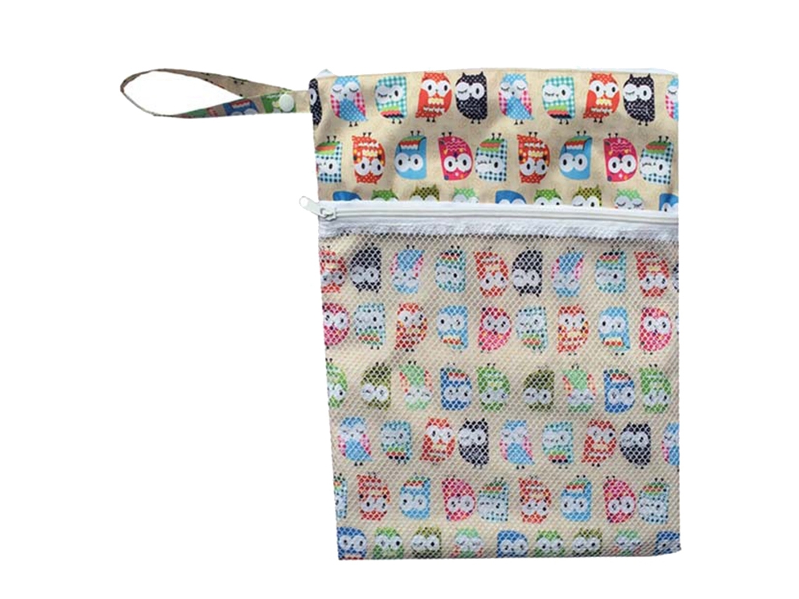 Bolsa Portátil Impermeável Para Armazenar Fraldas De Bebê, Bolsa De Armazenamento Seco/úmido (coruja Amarela)