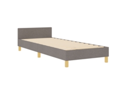 Estrutura De Cama Moderna Taupe Para Adultos Vidaxl Castanho-acinzentado Fabric (80x200 Cm)