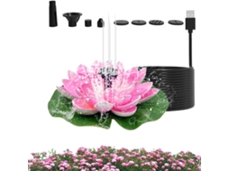 Fonte Solar Pink Lotus, Bomba Para Lago/banheira De Pássaros Alimentada Por Usb