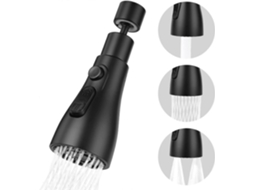 Boquilla de Grifo de Cocina, Giratória 360°, 3 Modos, Aerador Ajustável, Latón S/MARCA