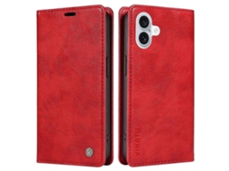 Yikatu Yk-006 Para Iphone 16 Plus Capa Magnética De Couro Com Absorção Automática